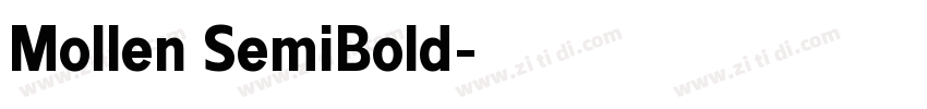 Mollen SemiBold字体转换